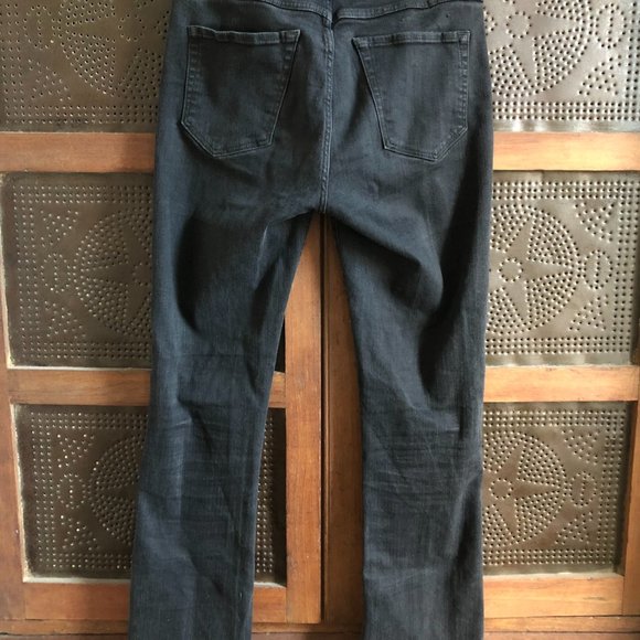 3X1 Unfinished Hem Crop Boot Jeans Black Tear 25 - Picture 4 of 6